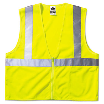 ergodyne® Glowear 8210z Class 2 Economy Vest, Polyester Mesh, Large To X-large, Lime freeshipping - TVN Wholesale